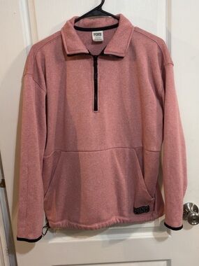 PINK Victoria's Secret Half-Zip Sweater in Dusty Pink